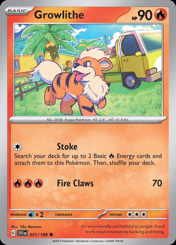 Carte Pokémon: Growlithe [Caninos]