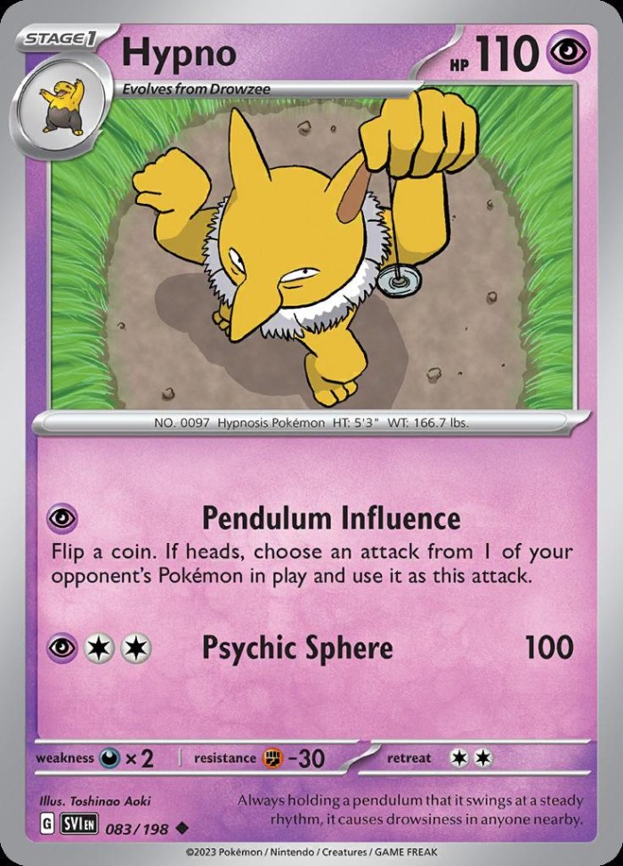 Carte Pokémon: Hypno [Hypnomade]