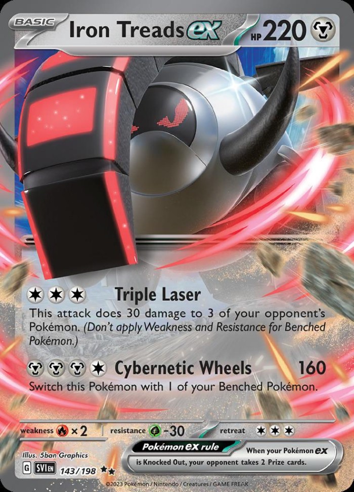 Carte Pokémon: Iron Treads ex [Roue-de-Fer ex]