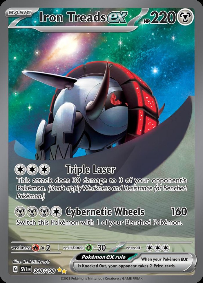 Carte Pokémon: Iron Treads ex [Roue-de-Fer ex]