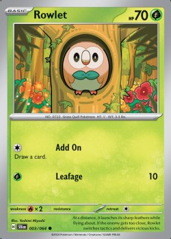 Carte Pokémon: Rowlet