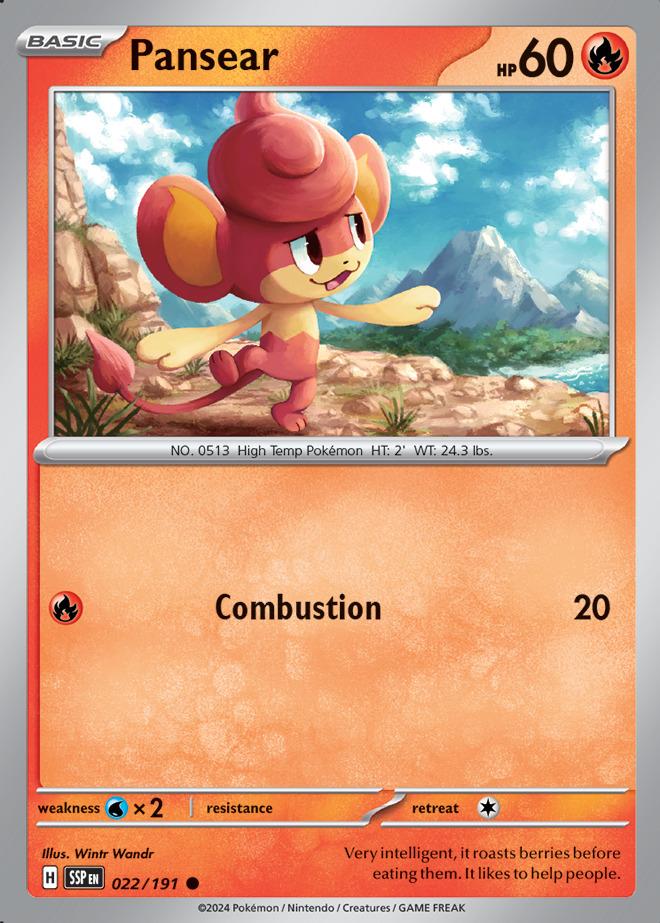 Carte Pokémon: Pansear [Flamajou]