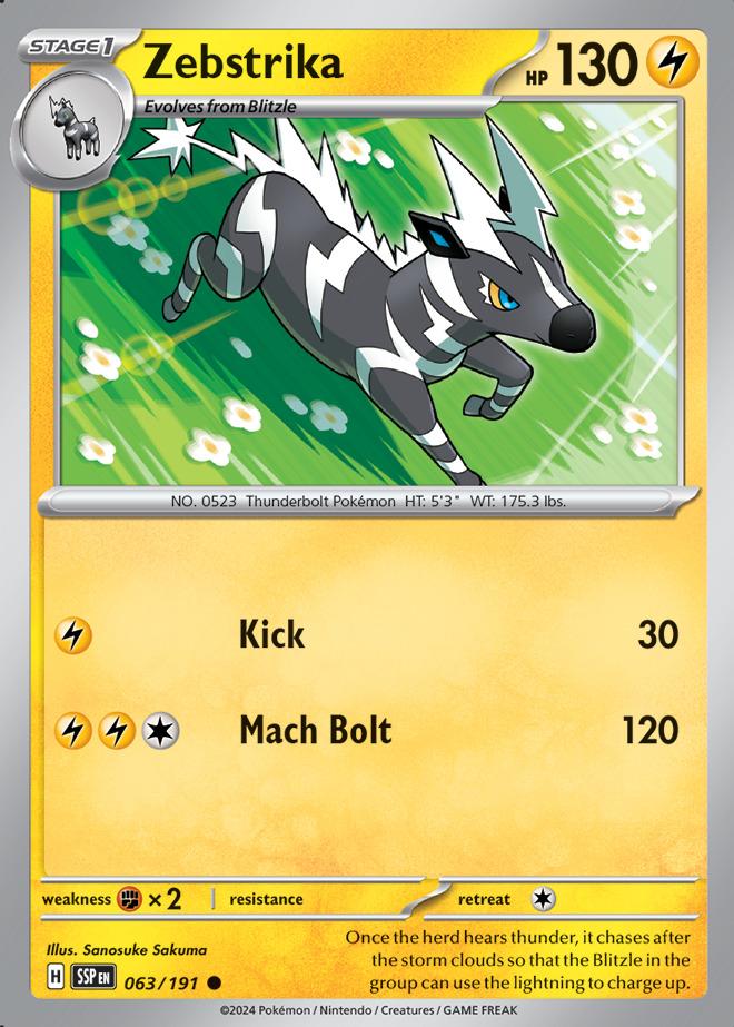 Carte Pokémon: Zebstrika [Zéblitz]