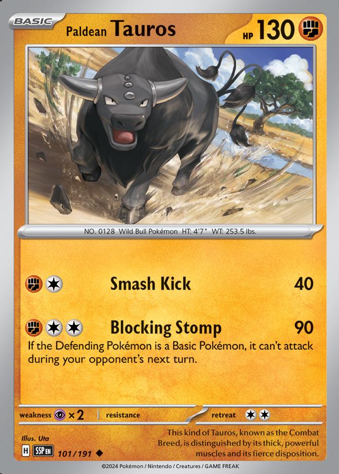 Carte Pokémon: Paldean Tauros [Tauros de Paldea]