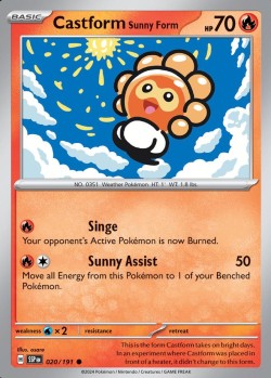 Carte Pokémon: Castform Sunny Form