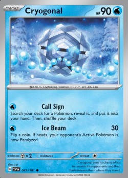 Carte Pokémon: Cryogonal