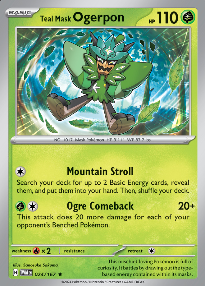 Carte Pokémon: Teal Mask Ogerpon [Ogerpon Masque Turquoise]