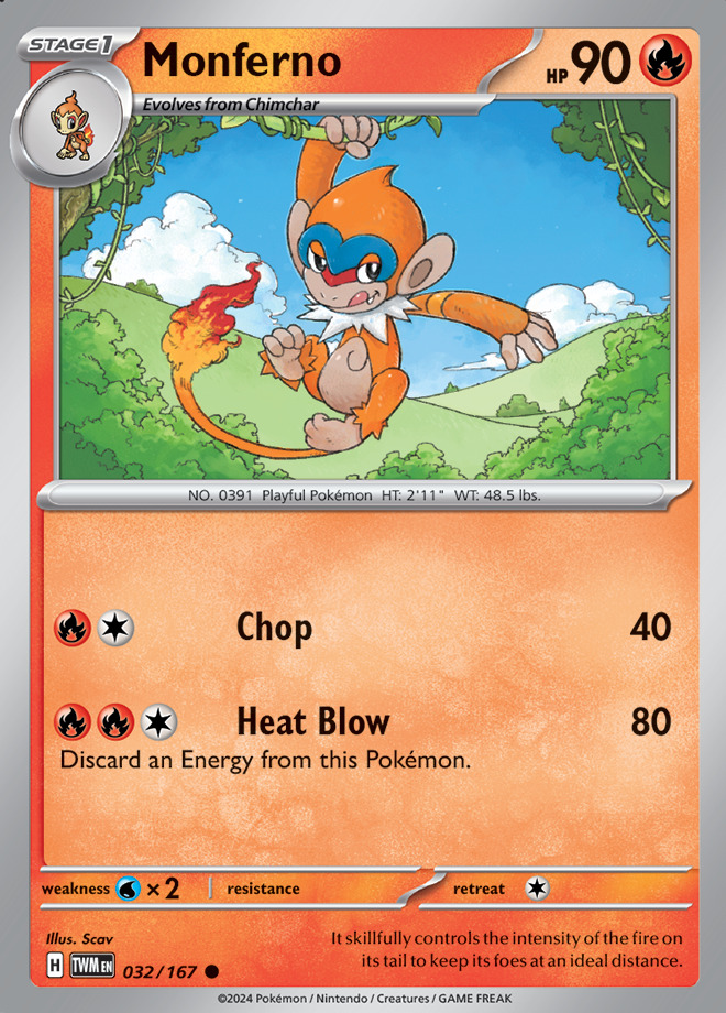 Carte Pokémon: Monferno [Chimpenfeu]