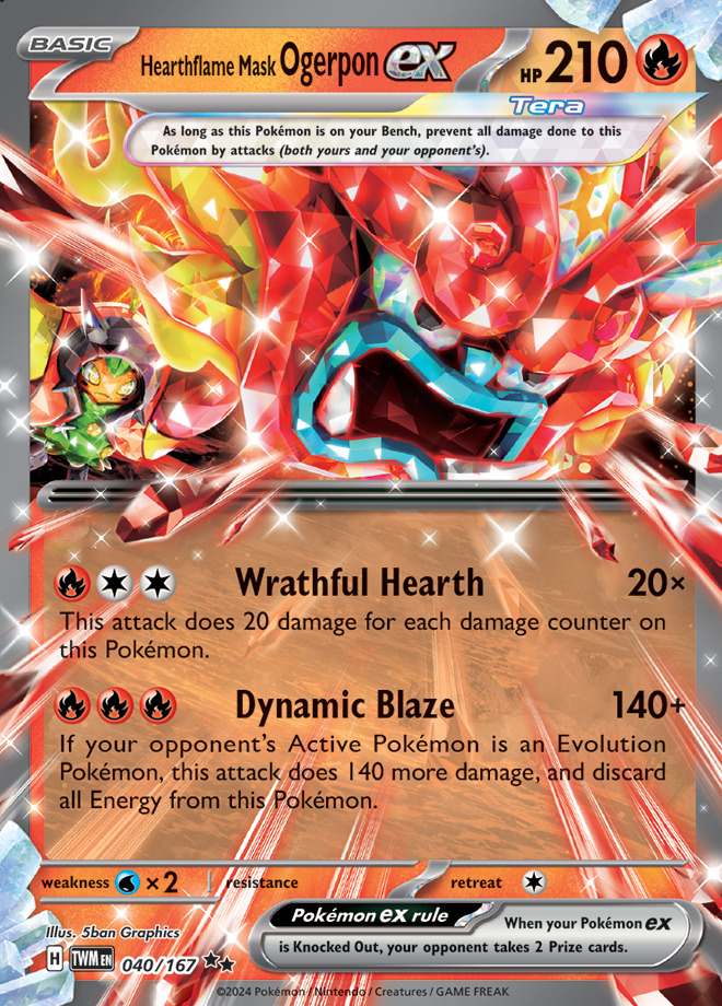 Carte Pokémon: Hearthflame Mask Ogerpon ex [Ogerpon Masque du Fourneau ex]