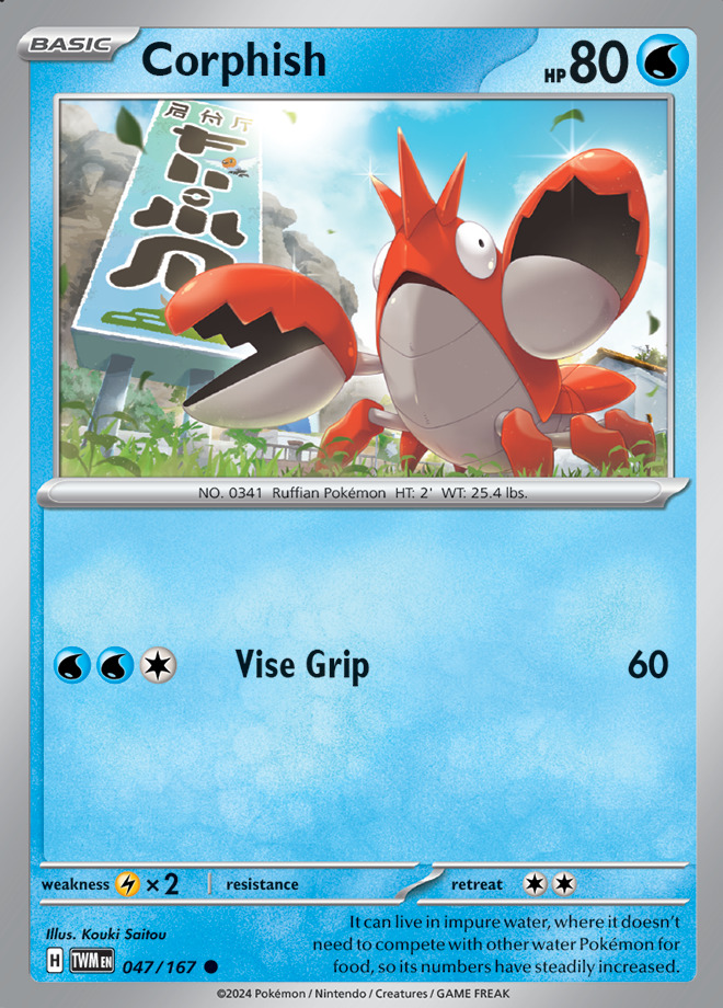 Carte Pokémon: Corphish [Écrapince]