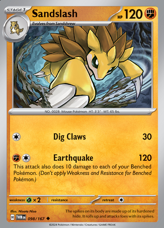 Carte Pokémon: Sandslash [Sablaireau]