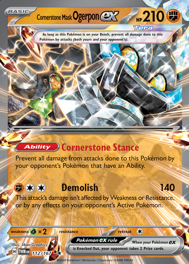 Carte Pokémon: Cornerstone Mask Ogerpon ex [Ogerpon Masque de la Pierre ex]