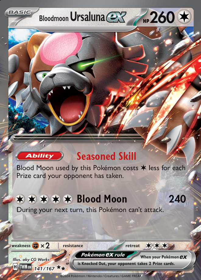 Carte Pokémon: Bloodmoon Ursaluna ex [Ursaking Lune Vermeille ex]