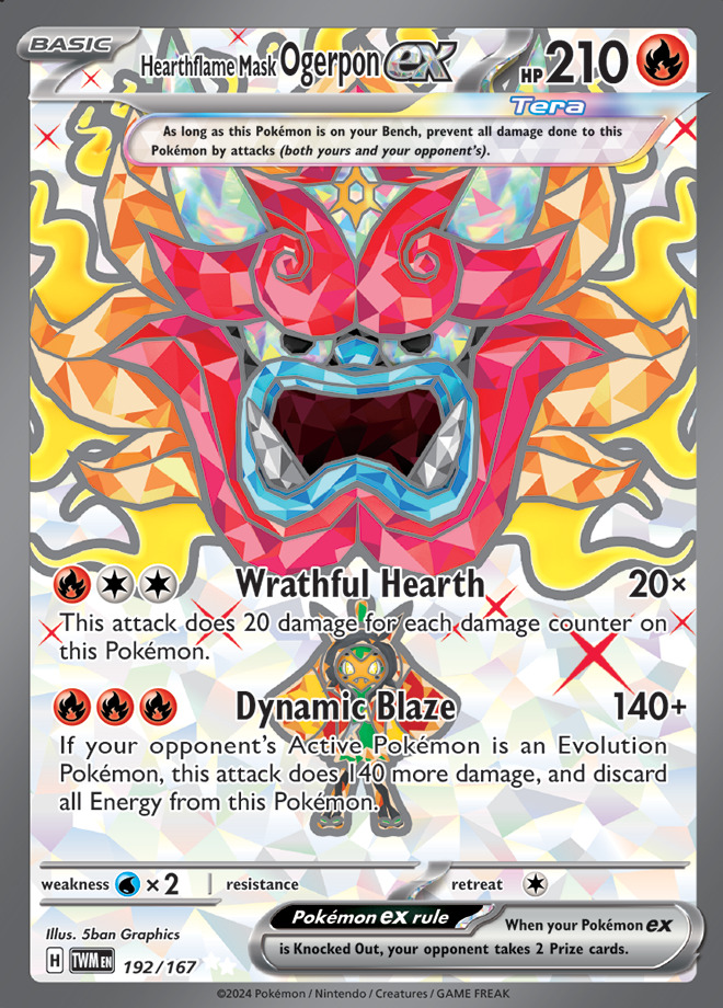 Carte Pokémon: Hearthflame Mask Ogerpon ex [Ogerpon Masque du Fourneau ex]