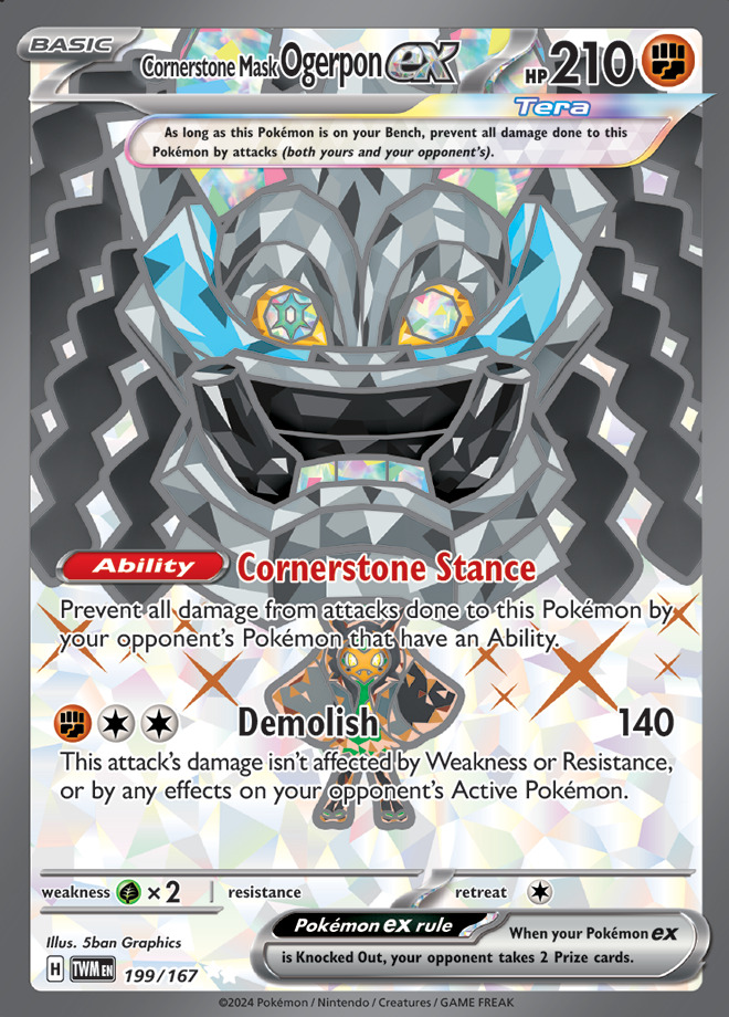 Carte Pokémon: Cornerstone Mask Ogerpon ex [Ogerpon Masque de la Pierre ex]