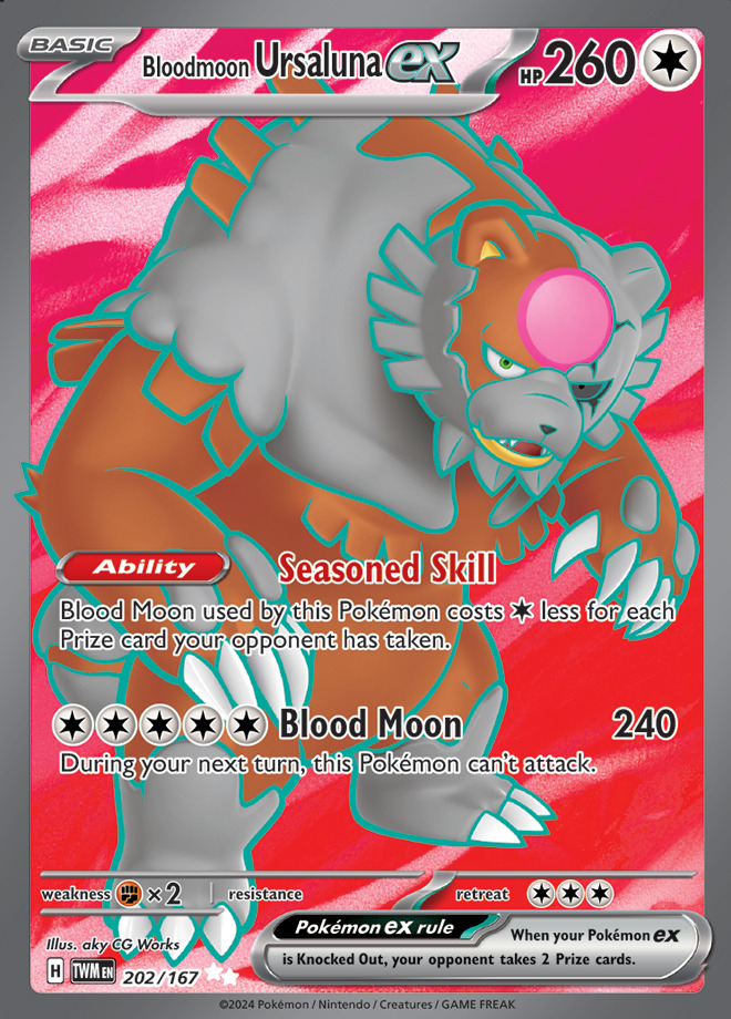 Carte Pokémon: Bloodmoon Ursaluna ex [Ursaking Lune Vermeille ex]