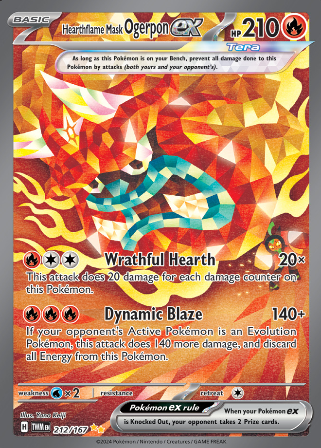 Carte Pokémon: Hearthflame Mask Ogerpon ex [Ogerpon Masque du Fourneau ex]