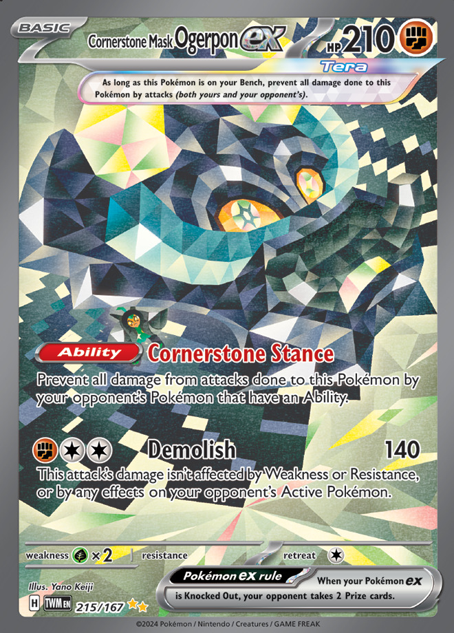 Carte Pokémon: Cornerstone Mask Ogerpon ex [Ogerpon Masque de la Pierre ex]