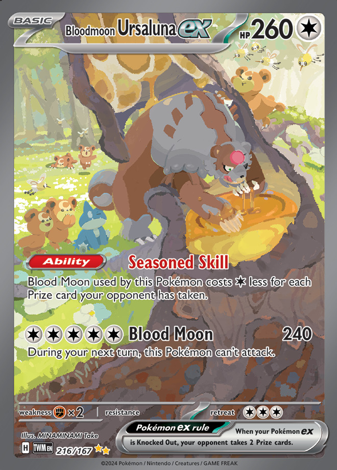 Carte Pokémon: Bloodmoon Ursaluna ex [Ursaking Lune Vermeille ex]