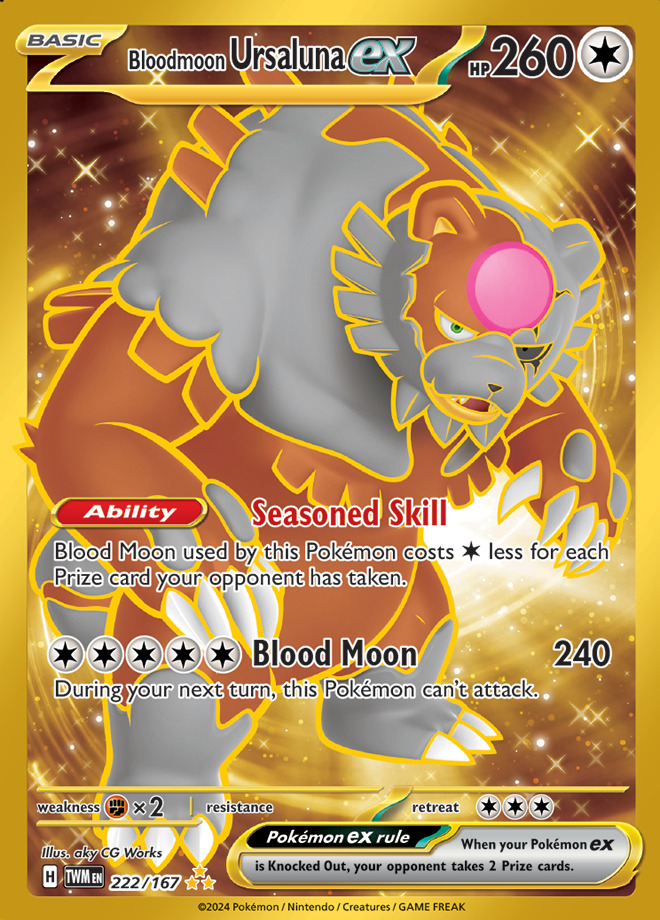 Carte Pokémon: Bloodmoon Ursaluna ex [Ursaking Lune Vermeille ex]