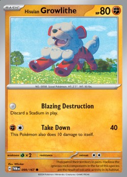 Carte Pokémon: Hisuian Growlithe