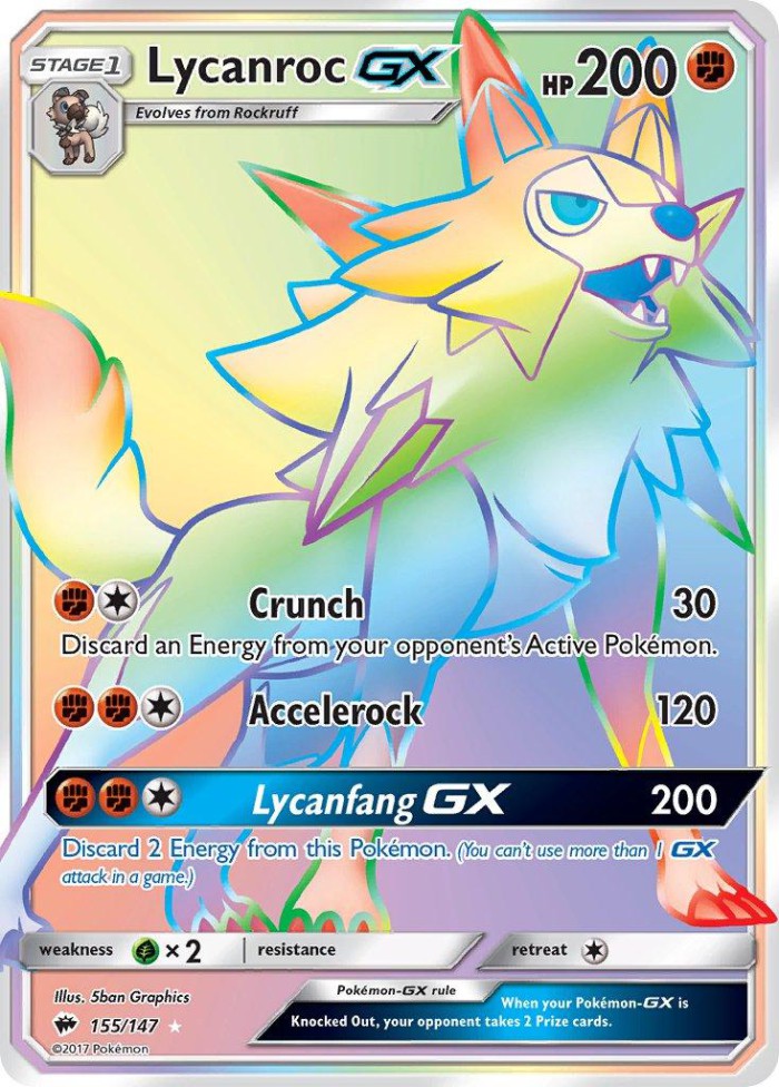 Carte Pokémon: Lycanroc GX [Lougaroc GX]