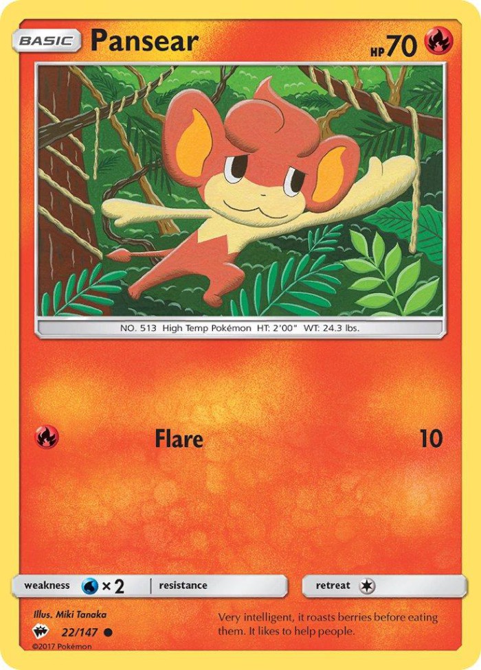 Carte Pokémon: Pansear [Flamajou]