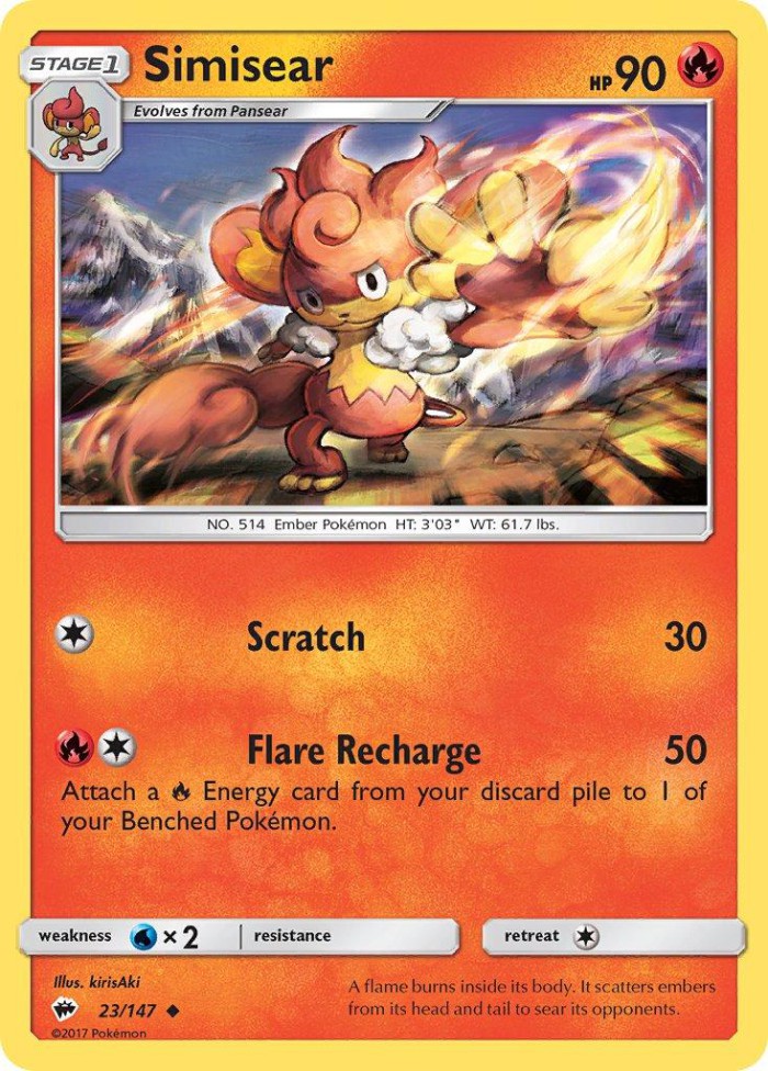 Carte Pokémon: Simisear [Flamoutan]