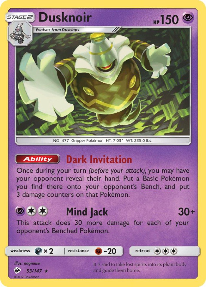 Carte Pokémon: Dusknoir [Noctunoir]