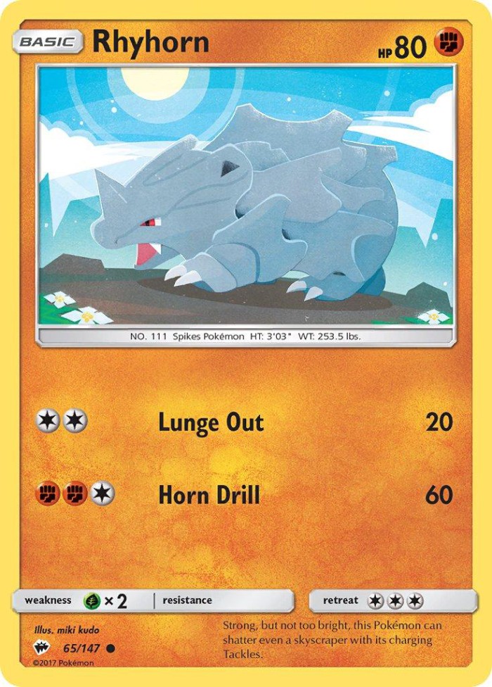 Carte Pokémon: Rhyhorn [Rhinocorne]