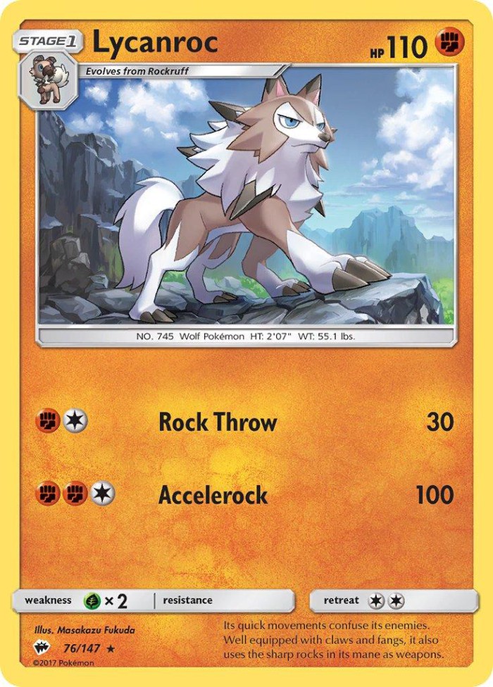 Carte Pokémon: Lycanroc [Lougaroc]