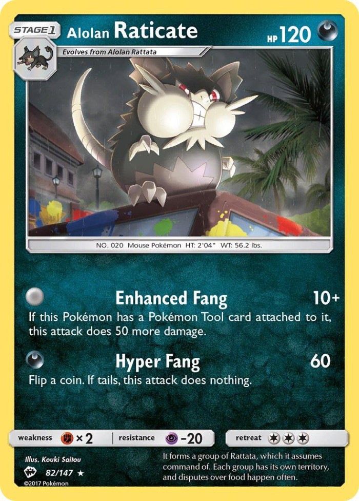 Carte Pokémon: Alolan Raticate [Rattatac d'Alola]