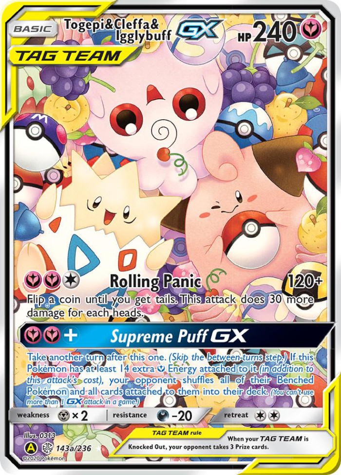 Carte Pokémon: Togepi & Cleffa & Igglybuff GX [Togepi, Mélo et Toudoudou GX]