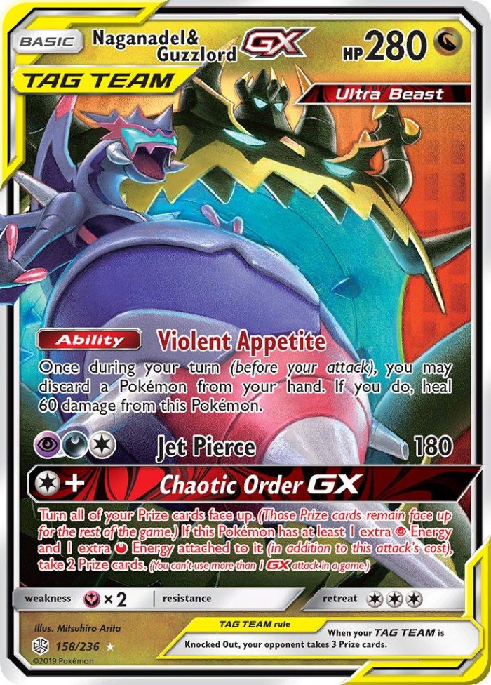 Carte Pokémon: Naganadel & Guzzlord GX [Mandrillon et Engloutyran GX]