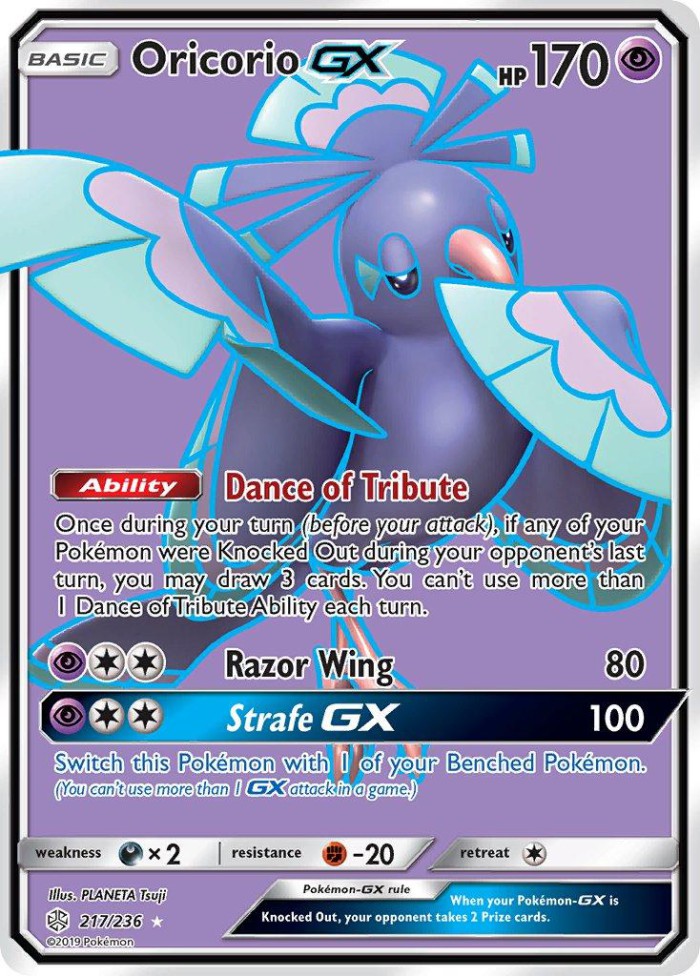 Carte Pokémon: Oricorio GX [Plumeline GX]