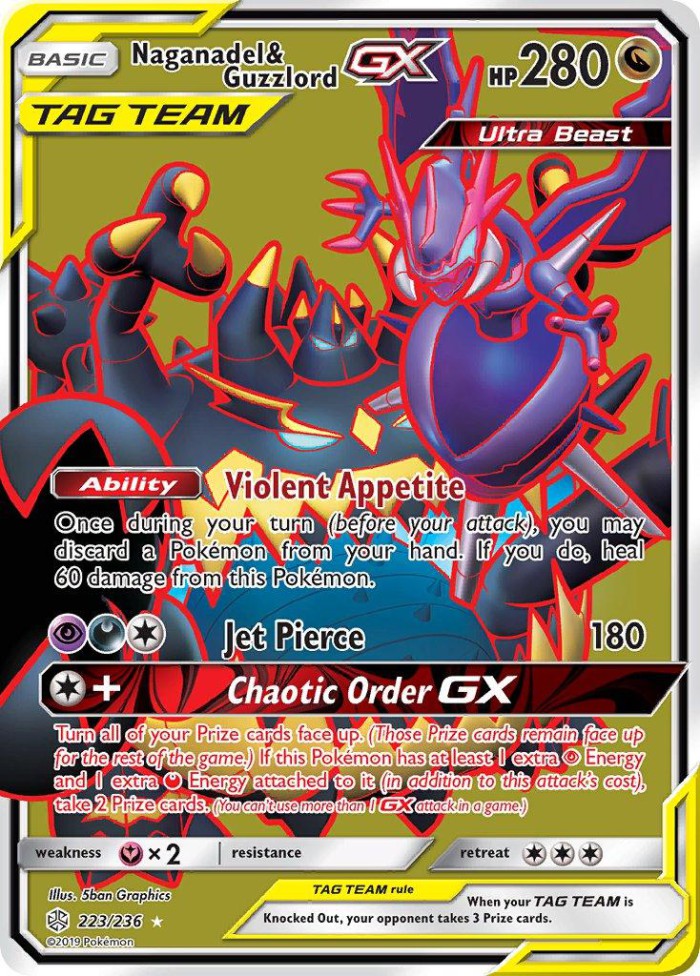 Carte Pokémon: Naganadel & Guzzlord GX [Mandrillon et Engloutyran GX]