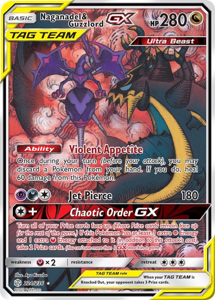 Carte Pokémon: Naganadel & Guzzlord GX [Mandrillon et Engloutyran GX]