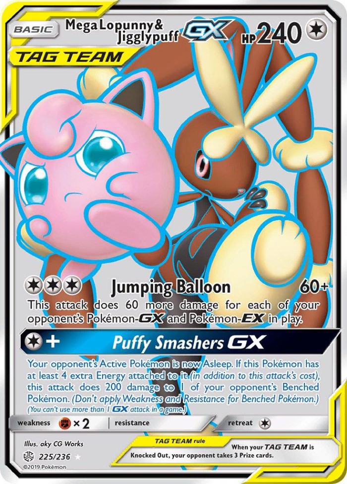 Carte Pokémon: Mega Lopunny & Jigglypuff GX [Méga-Lockpin et Rondoudou GX]