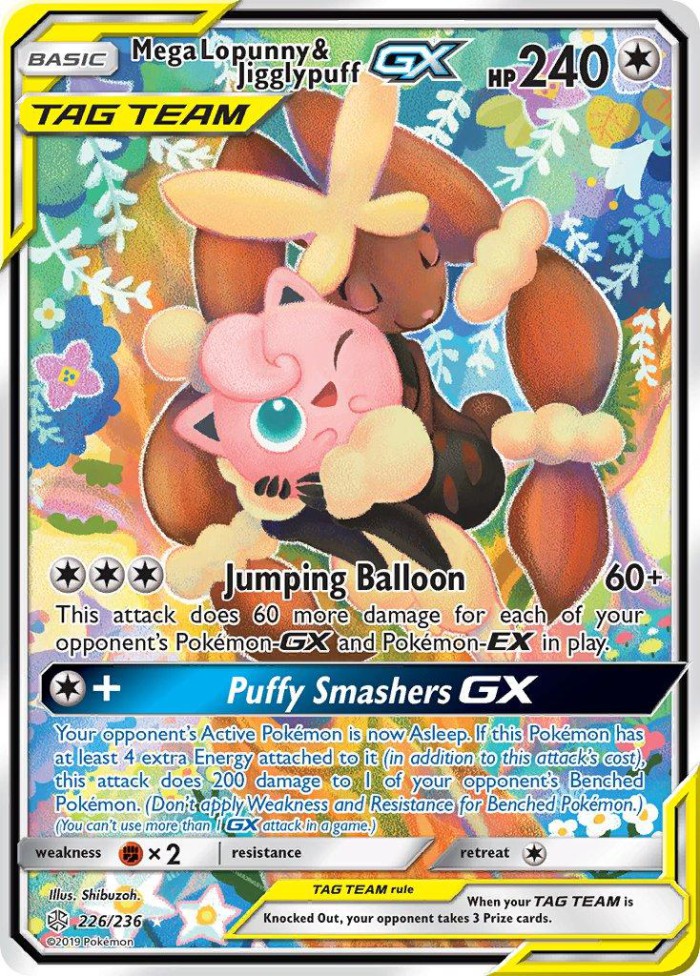 Carte Pokémon: Mega Lopunny & Jigglypuff GX [Méga-Lockpin et Rondoudou GX]