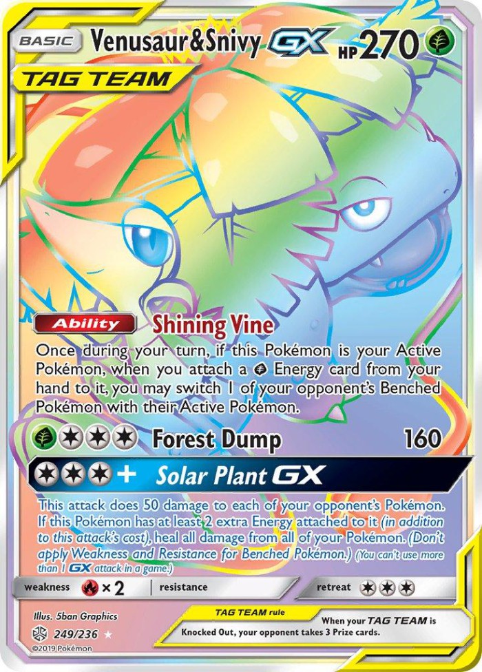 Carte Pokémon: Venusaur & Snivy GX [Florizarre et Vipélierre GX]