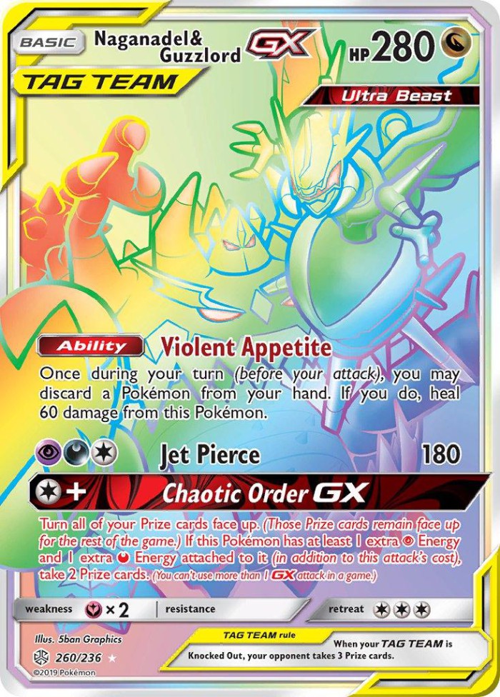 Carte Pokémon: Naganadel & Guzzlord GX [Mandrillon et Engloutyran GX]