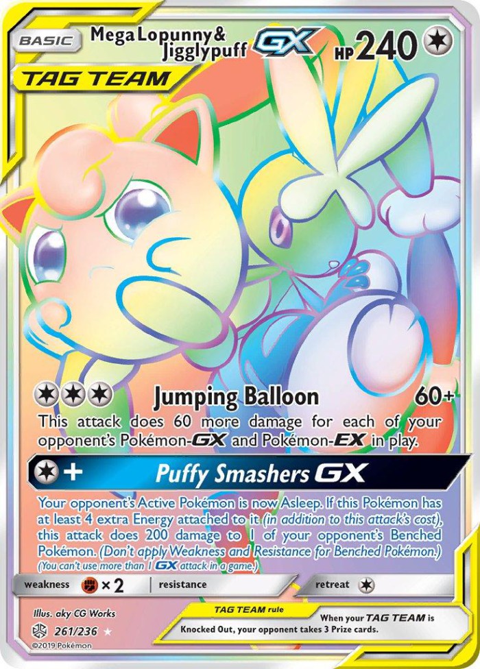 Carte Pokémon: Mega Lopunny & Jigglypuff GX [Méga-Lockpin et Rondoudou GX]