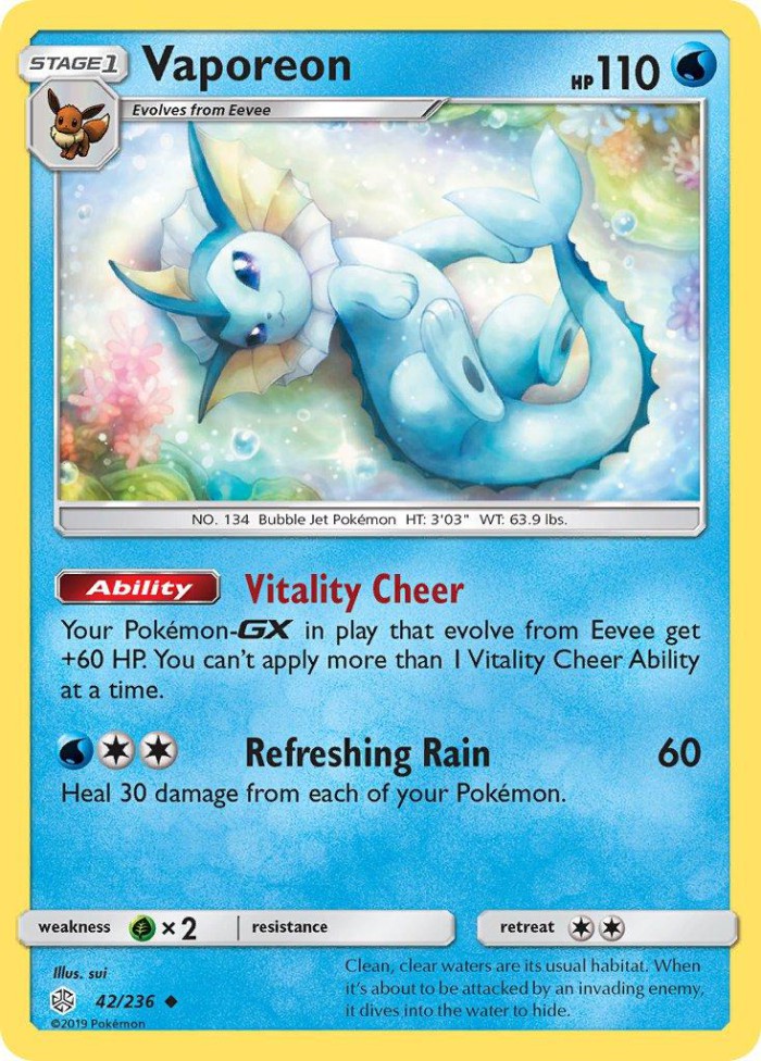 Carte Pokémon: Vaporeon [Aquali]