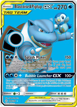 Carte Pokémon: Blastoise & Piplup GX