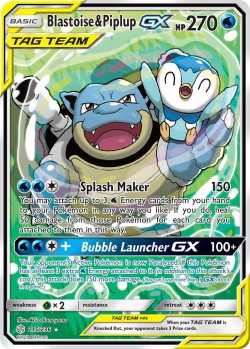 Carte Pokémon: Blastoise & Piplup GX