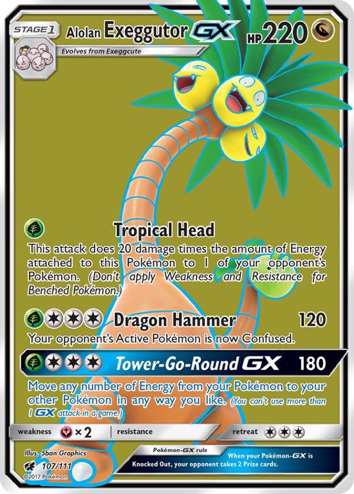 Carte Pokémon: Alolan Exeggutor GX [Noadkoko d'Alola GX]