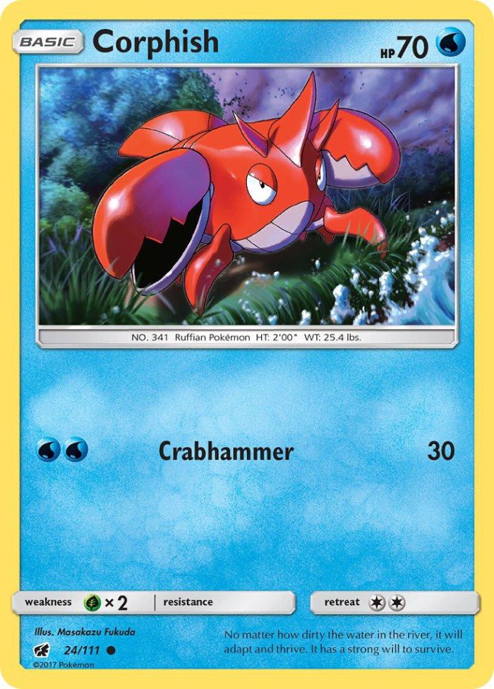 Carte Pokémon: Corphish [Écrapince]