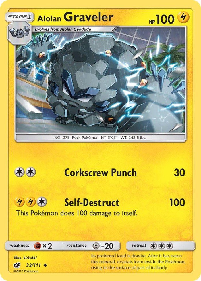 Carte Pokémon: Alolan Graveler [Gravalanch d'Alola]