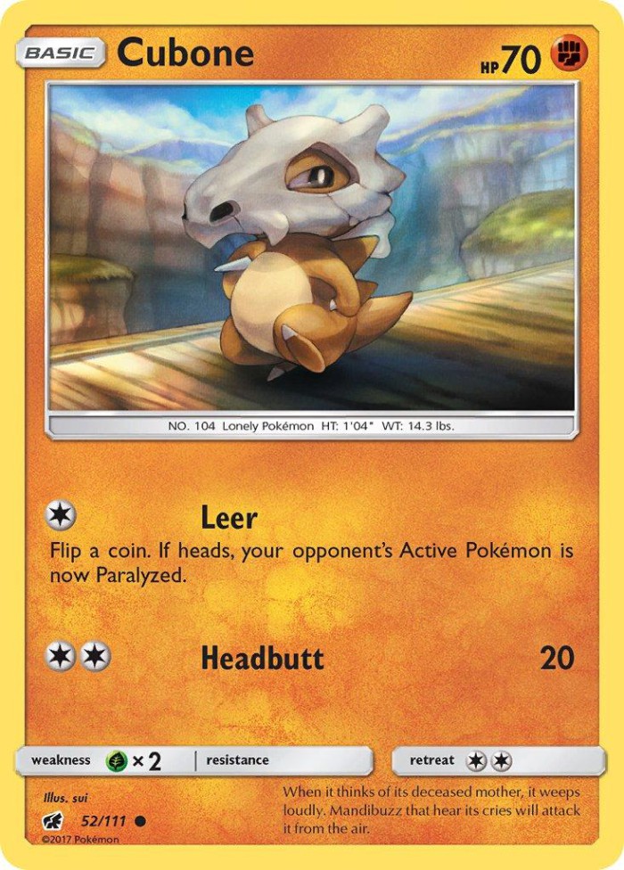 Carte Pokémon: Cubone [Osselait]