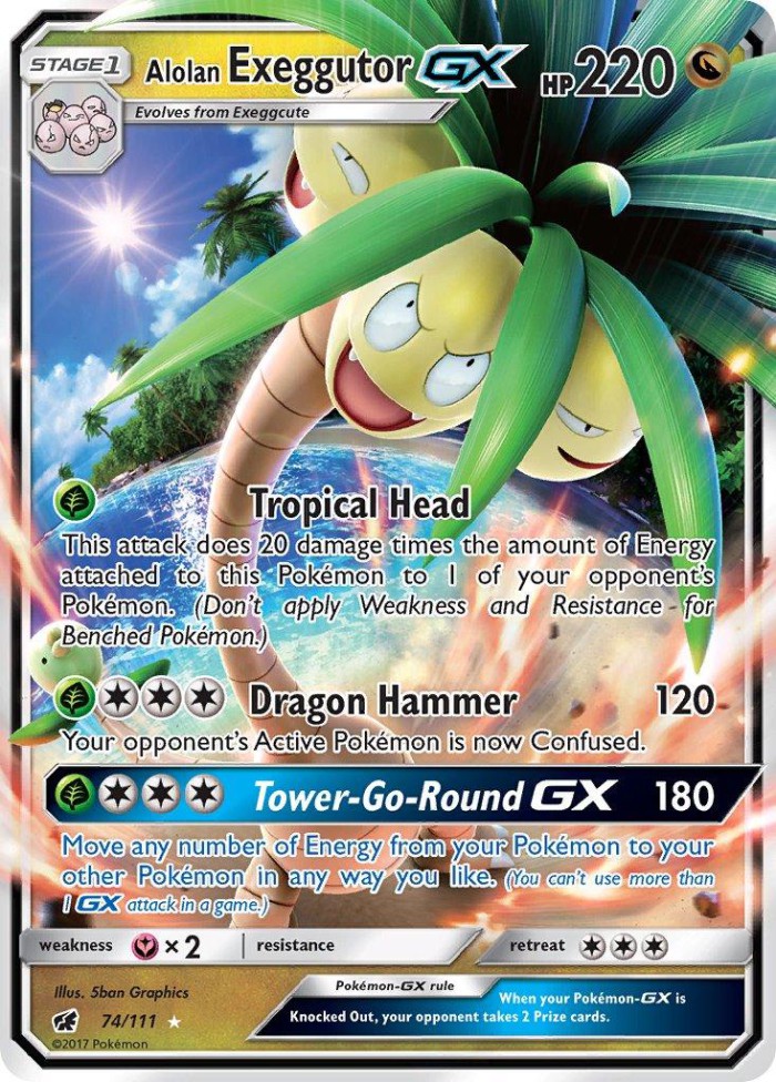 Carte Pokémon: Alolan Exeggutor GX [Noadkoko d'Alola GX]